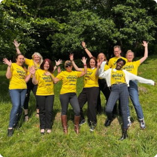 Derbyshire Wildlife Trust team in t-shirts